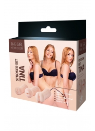 Набор из 3 мастурбаторов The Girl Next Door Tina - Dream Toys - в Благовещенске купить с доставкой