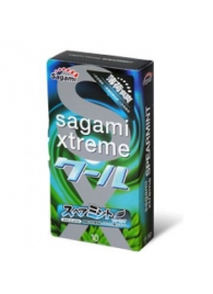 Презервативы Sagami Xtreme Mint с ароматом мяты - 10 шт. - Sagami - купить с доставкой в Благовещенске