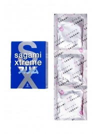 Розовые презервативы Sagami Xtreme FEEL FIT 3D - 3 шт. - Sagami - купить с доставкой в Благовещенске