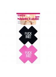 Набор из 2 пар пэстисов Cross Pattern Nipple Pasties - Lovetoy - купить с доставкой в Благовещенске