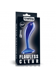 Синяя анальная втулка Flawless Clear Prostate Plug 6.0 - 15 см. - Lovetoy - в Благовещенске купить с доставкой