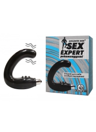 Чёрный массажёр простаты серии Sex Expert - Sex Expert - в Благовещенске купить с доставкой