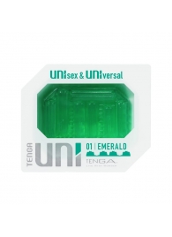 Зеленый мастурбатор-стимулятор Tenga Uni Emerald - Tenga - в Благовещенске купить с доставкой