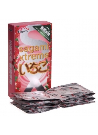 Презервативы Sagami Xtreme Strawberry c ароматом клубники - 10 шт. - Sagami - купить с доставкой в Благовещенске