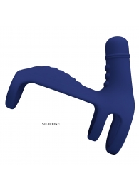 Синяя вибронасадка на пенис Vibrating Penis Sling - Baile - в Благовещенске купить с доставкой