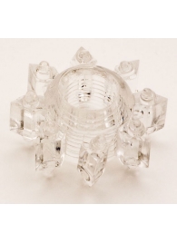 Прозрачное гелевое эрекционное кольцо-звезда - Toyfa Basic - в Благовещенске купить с доставкой