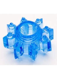 Голубая гелевая насадка-звезда - Toyfa Basic - в Благовещенске купить с доставкой