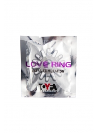 Прозрачное гелевое эрекционное кольцо с шипиками - Toyfa Basic - в Благовещенске купить с доставкой