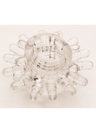 Прозрачное гелевое эрекционное кольцо с шипиками - Toyfa Basic - в Благовещенске купить с доставкой