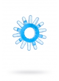 Голубая гелевая насадка с шипиками - Toyfa Basic - в Благовещенске купить с доставкой