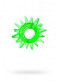 Зеленое эрекционное кольцо-солнце - Toyfa Basic - в Благовещенске купить с доставкой