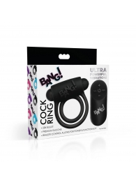 Черное эрекционное виброкольцо 28X Remote Control Vibrating Cock Ring   Bullet - XR Brands - в Благовещенске купить с доставкой