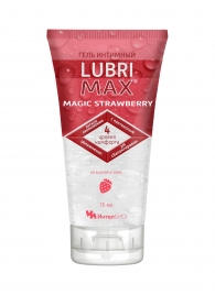 Интимный гель-смазка на водной основе Lubrimax Magic Strawberry - 75 мл. - ИнтелБИО - купить с доставкой в Благовещенске