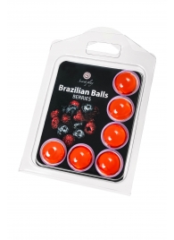 Набор из 6 шариков с массажным маслом Brazilian Balls с ароматом ягод - Secret Play - купить с доставкой в Благовещенске