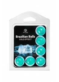 Набор из 6 шариков с массажным маслом Brazilian Balls с охлаждающим эффектом - Secret Play - купить с доставкой в Благовещенске