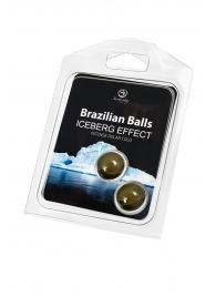 Набор из 2 шариков с массажным маслом Brazilian Balls с ледяным эффектом - Secret Play - купить с доставкой в Благовещенске