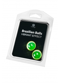 Набор из 2 шариков с массажным маслом Brazilian Balls с эффектом вибрации - Secret Play - купить с доставкой в Благовещенске