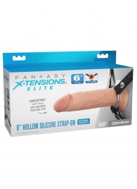 Полый страпон на ремнях 6’’ Hollow Silicone Strap-on - Pipedream - купить с доставкой в Благовещенске