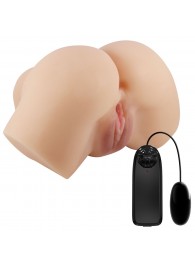 Телесный мастурбатор-полуторс Hailey с вибрацией - Baile - в Благовещенске купить с доставкой