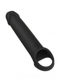 Черная насадка-удлинитель с вибрацией Vibrating Extender With Remote - Dream Toys - в Благовещенске купить с доставкой