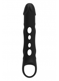 Черная насадка-удлинитель Vibrating Extender With Remote с вибрацией - Dream Toys - в Благовещенске купить с доставкой