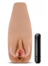 Маструбатор-вагина с вибрацией Soft   Wet Renata Realistic Tan Masturbator - Blush Novelties - в Благовещенске купить с доставкой