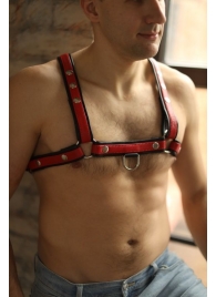 Черно-красная мужская портупея Black-Red - БДСМ Арсенал - купить с доставкой в Благовещенске