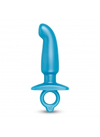 Голубая анальная пробка для массажа простаты Hither Silicone Prostate Plug - 14,3 см. - b-Vibe - в Благовещенске купить с доставкой