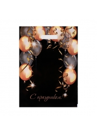 Пакет с вырубной ручкой и принтом в виде шариков (30х40 см) - Сима-Ленд - купить с доставкой в Благовещенске