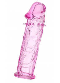 Розовая насадка фаллической формы - 12,5 см. - A-toys - в Благовещенске купить с доставкой