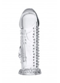 Прозрачная насадка на пенис с шипиками и коготком - 13,5 см. - A-toys - в Благовещенске купить с доставкой