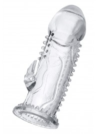Прозрачная насадка на пенис с шипиками и коготком - 13,5 см. - A-toys - в Благовещенске купить с доставкой