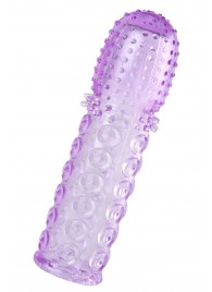 Фиолетовая рельефная насадка на пенис - 13,5 см. - A-toys - в Благовещенске купить с доставкой