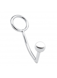 Кольцо на пенис с анальным стимулятором Stainless Steel Anal Hook   Cock Ring - BlueLine - в Благовещенске купить с доставкой