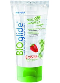 Гель-смазка на водной основе с ароматом клубники BioGlide - 80 мл. - Joy Division - купить с доставкой в Благовещенске