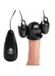 Черная стимулирующая насадка для головки полового члена Multi Speed Vibrating Penis Head Teaser - XR Brands - в Благовещенске купить с доставкой