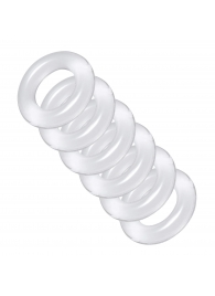 Комплект из 6 прозрачных эрекционных колец Ring Master Custom Ball Stretcher Kit - XR Brands - в Благовещенске купить с доставкой