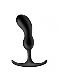 Черный массажер простаты с утяжелителями Premium Silicone Weighted Prostate Plug Medium - 16,3 см. - XR Brands - в Благовещенске купить с доставкой