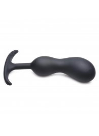 Черный массажер простаты с утяжелителями Premium Silicone Weighted Prostate Plug Large - 18,8 см. - XR Brands - в Благовещенске купить с доставкой