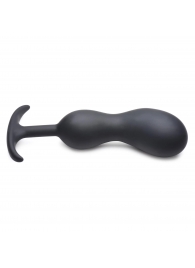 Черный массажер простаты с утяжелителями Premium Silicone Weighted Prostate Plug XL - 20,8 см. - XR Brands - в Благовещенске купить с доставкой