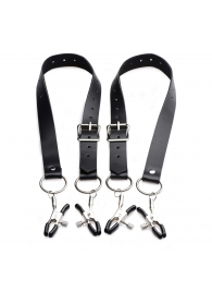 Ремни с зажимами для половых губ Spread Labia Spreader Straps with Clamps - XR Brands - купить с доставкой в Благовещенске