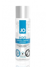 Охлаждающий лубрикант на водной основе JO Personal Lubricant H2O COOLING - 60 мл. - System JO - купить с доставкой в Благовещенске