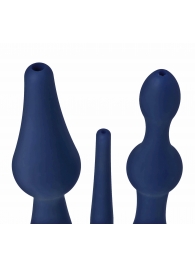 Набор из 3 универсальных насадок для анального душа Universal 3 Piece Silicone Enema Attachment Set - XR Brands - купить с доставкой в Благовещенске