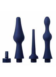 Набор из 3 универсальных насадок для анального душа Universal 3 Piece Silicone Enema Attachment Set - XR Brands - купить с доставкой в Благовещенске