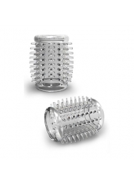 Прозрачная насадка с шипами STAY HARD COCK SLEEVE 01 CLEAR - Blush Novelties - в Благовещенске купить с доставкой