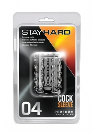 Прозрачная насадка с бороздками STAY HARD COCK SLEEVE 04 CLEAR - Blush Novelties - в Благовещенске купить с доставкой