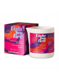 Массажная свеча Light My Fire Coconut с ароматом кокоса - 65 гр. - Love to Love - купить с доставкой в Благовещенске