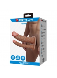 Реалистичная полая насадка на член для двойного проникновения Yairon - 17,5 см. - Baile - купить с доставкой в Благовещенске