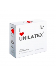 Ультратонкие презервативы Unilatex Ultra Thin - 3 шт. - Unilatex - купить с доставкой в Благовещенске