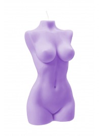 Фиолетовая интерьерная свеча в форме женского торса - 850 гр. - Pecado - купить с доставкой в Благовещенске